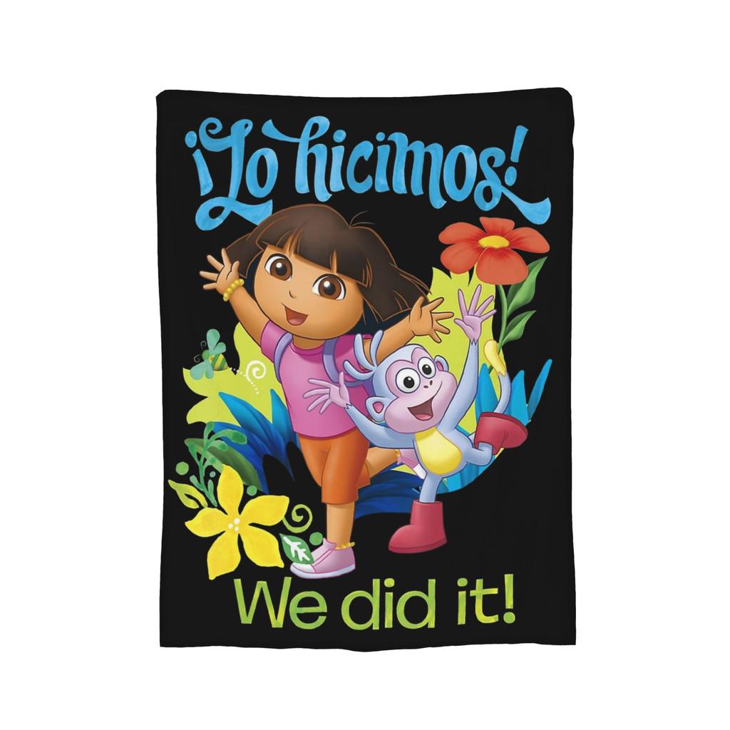 D-Doras der Entdecker Cartoon-Decke Fleece Sommer Klimaanlage Multifunktionale warme Überwurfdecke für Sofa, Auto, Bettdecke