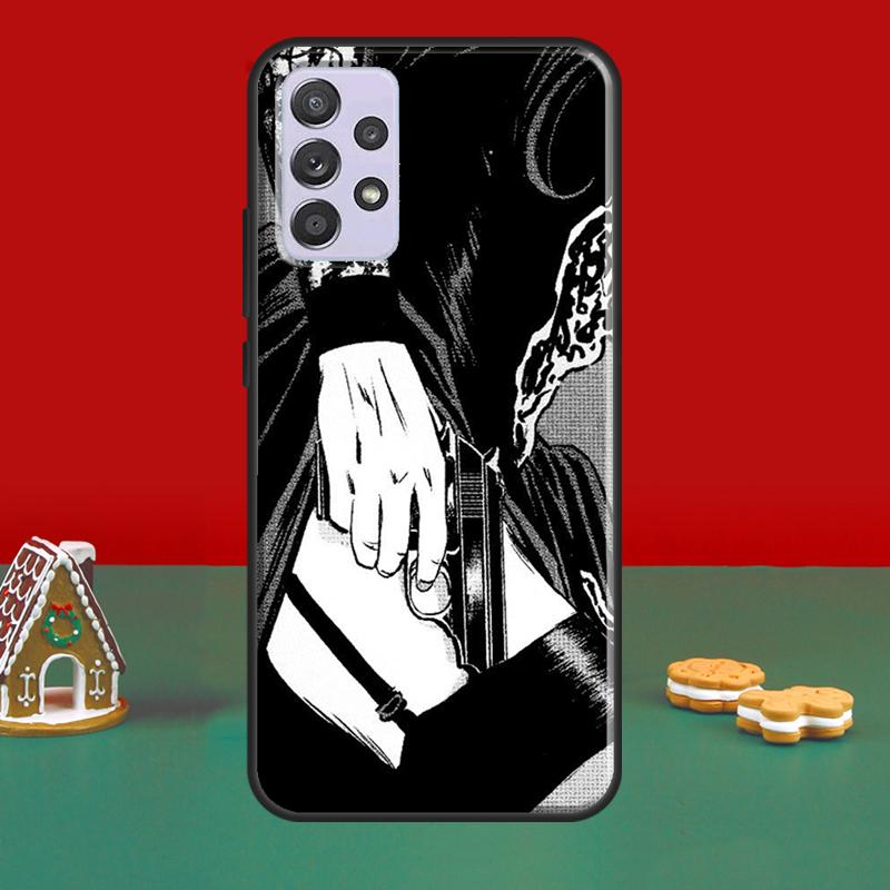 

Эстетический черный чехол с рисунком аниме для Samsung A52S A12 A32 A42 A52 A72 A51 A71 A31 A11 A40 A50 A70 A21S, чехол для телефона Samsung A72