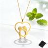 Customized Name Couple Kiss Little Person Necklace Stainless Steel Personalized Heart Name Love Necklace Jewelry Gift