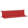 VidaXL Set of 2 Garden Bench Cushions, Bench Cover with Tie Strings, Waterproof Outdoor Cushion, Red 361741