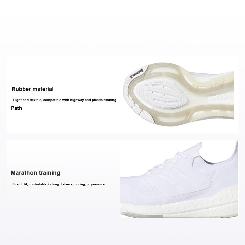 Adidas Unisex White/Grey Ultraboost 21 Cloud Sneakers -Three Fy0379 Cm