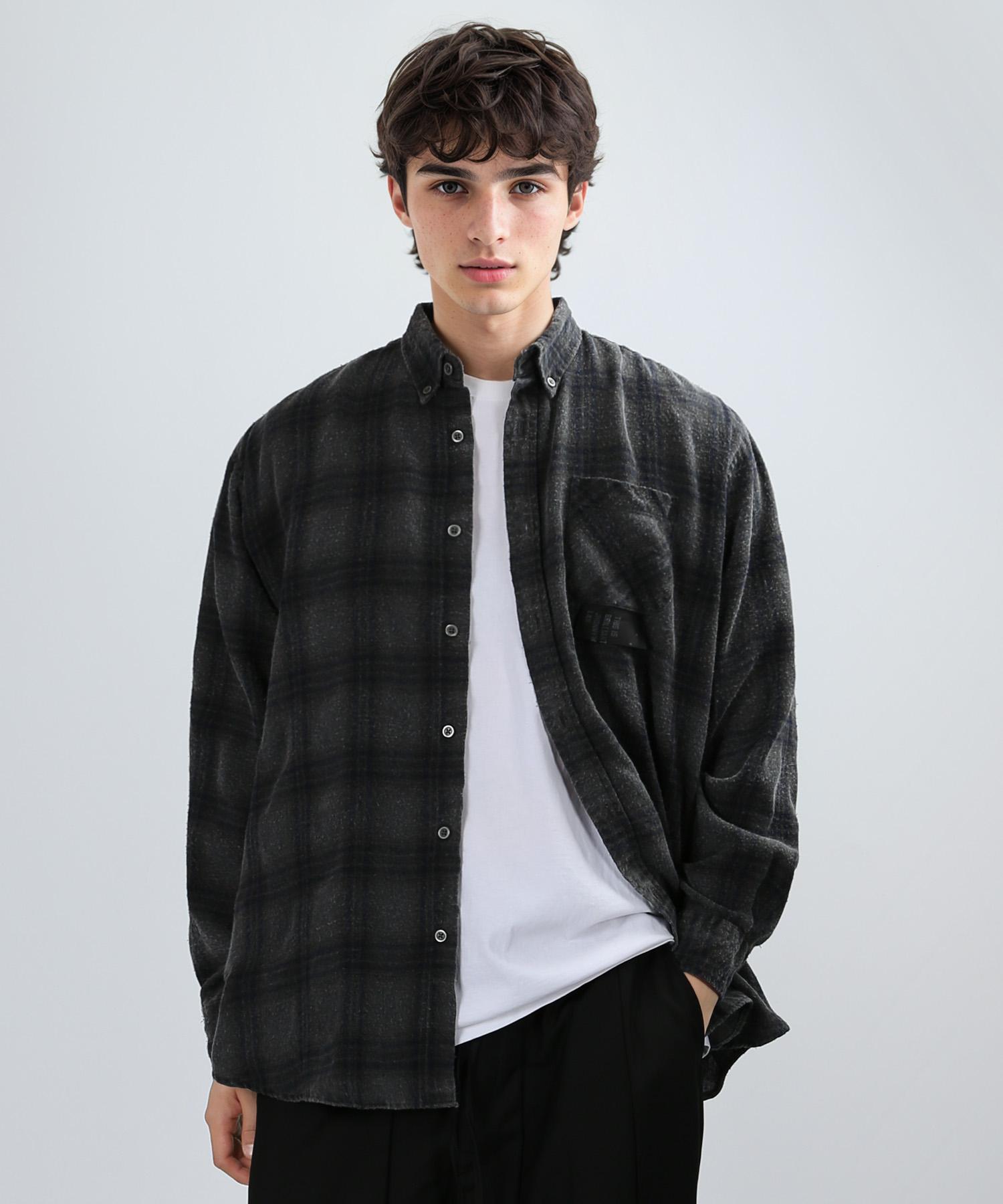 Johnny West Wooltan Dye Check Shirts (Black.Dye) 48