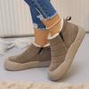 Women Ankle Boots Plush Rubber Thick Sole Winter Boots Outdoor Non-Slip Comfort Warm Walking Cotton Shoes Fashion Snow Boots