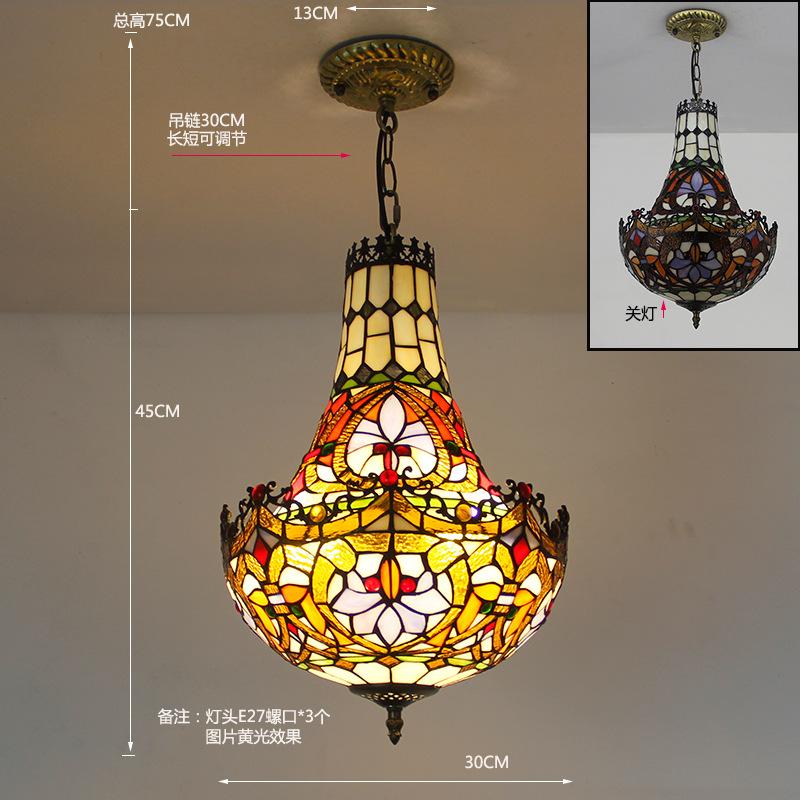 New European-style Restaurant Chandelier Aisle Club KTV Villa Decoration Creative Retro Glass Staircase Corner Lamp