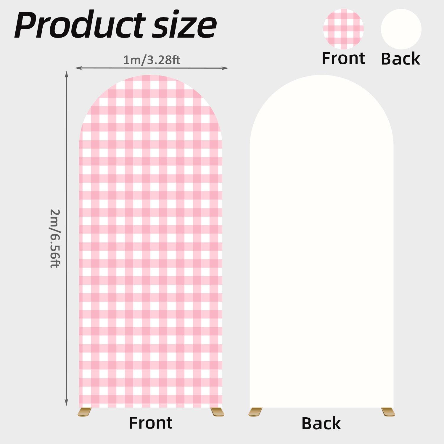 

6.56ft Pink Stretchy Arch Backdrop Stand Covers, Photography Background Stand Covers for Wedding Birthday Baby Shower Party
