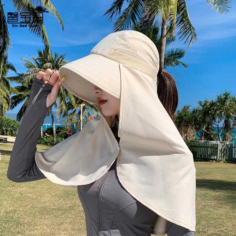 Summer Big Brim Sun Hat Children Outdoor Cycling Extended Shawl Neck Protection Sun Protection Hat Quick Drying Waterproof Bucket Hat