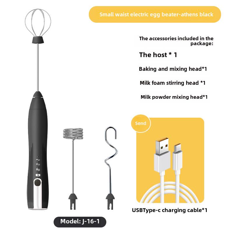 Compact Electric Milk & Egg Frother - Handheld Whisk & Beater for Creamy Coffee and Smooth Mixtures
