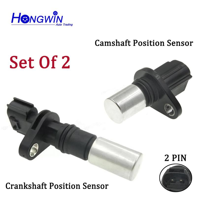 2 Pcs Camshaft & Crankshaft Position Sensor Fits: Scion xA xB Toyota Echo Prius Prius C Yaris 1.5L OEM#: 90919-05045 90919-05024