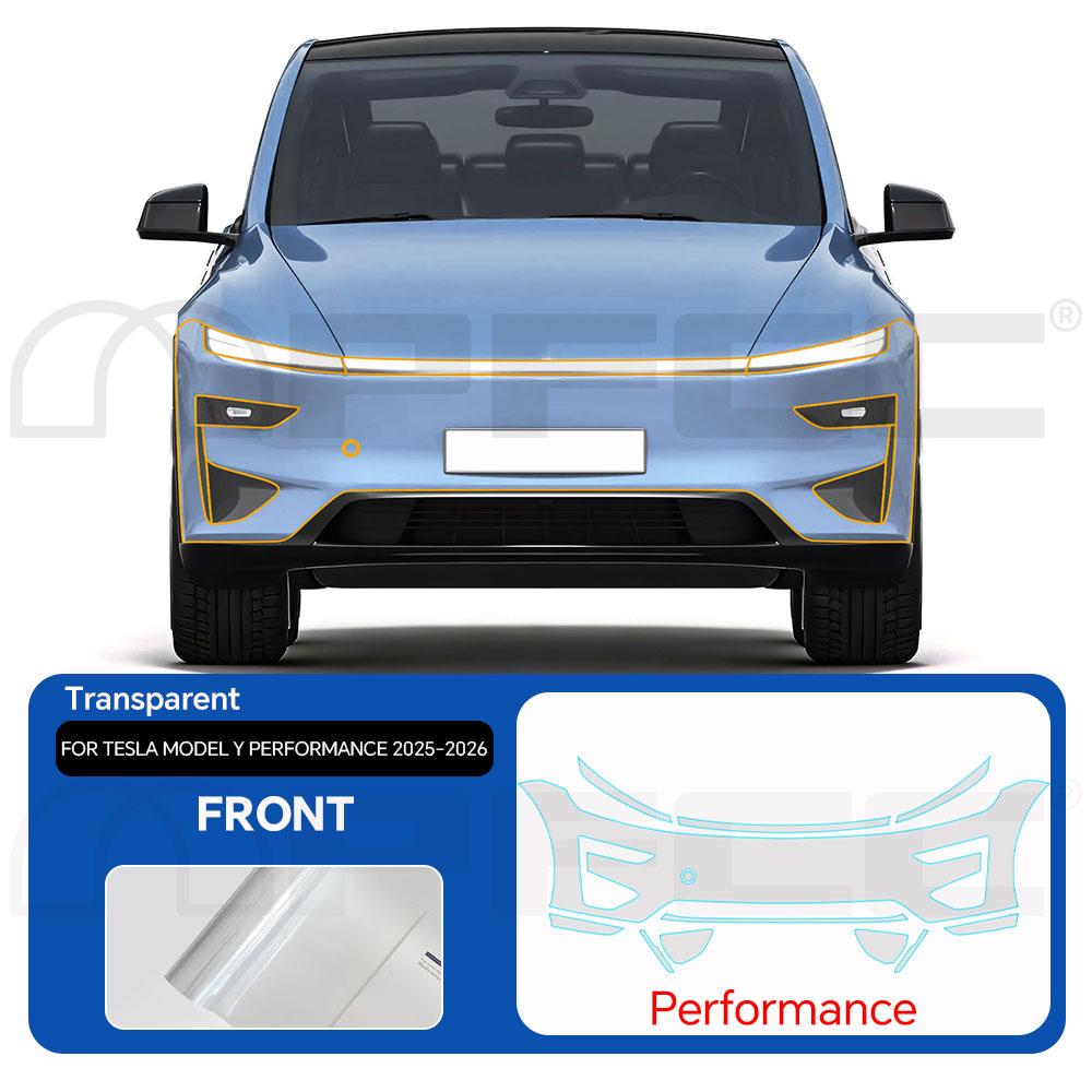 

For Tesla Model Y Performance 2025 2026 TPU Paint Protection Film Car Body Pre-cut PPF Clear Bra Anti-Scratch Resistant Cover Clear Film&With Tools