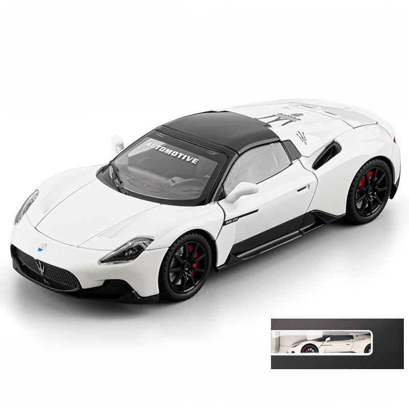 1/24 Maserati MC20 Convertible Sports Car Alloy Diecast Model Car Sound & Light Pull Back Collectibles Hobby Decoration Birthday
