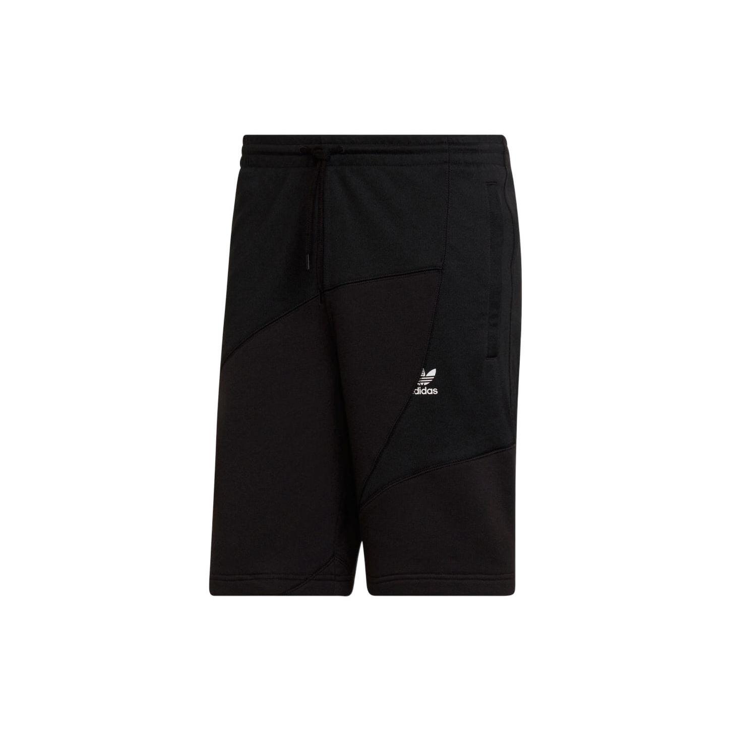 Men s adidas originals Logo Printing Splicing Casual Shorts Black HG1442 XS