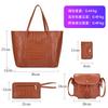 Simple and large-capacity women's bag, new fashionable versatile crocodile pattern shoulder oblique span bag, handbag.