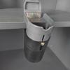 Trash Can 0.5L Mini Hanging Desktop Garbage Can with Broom Brush Compact Design Easy To Install Tiny Trash Bin Countertop Wastebasket