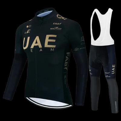 Li Shi UAE Road Bike Long Sleeve Thermal Cycling Set
