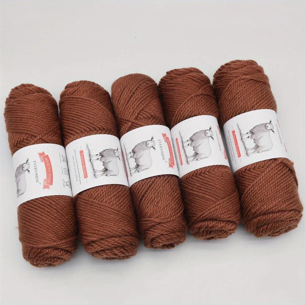 5 szt. Przędza z wełny merynosów Wielokolorowa Gruba Robótka Ręczna Materiały Miękka i Ciepła 500g/1.1lb Łącznie Ręczne Dzierganie i Szydełkowanie Materiały do Rękodzieła DIY