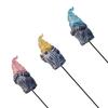 3 Pcs Gnome Garden Stakes, Resin Miniature Hear See Speak No Evil Gnome Figurine for Fairy Garden, Flower Pot, Balcony, Yard, Outdoor Lawn Decor