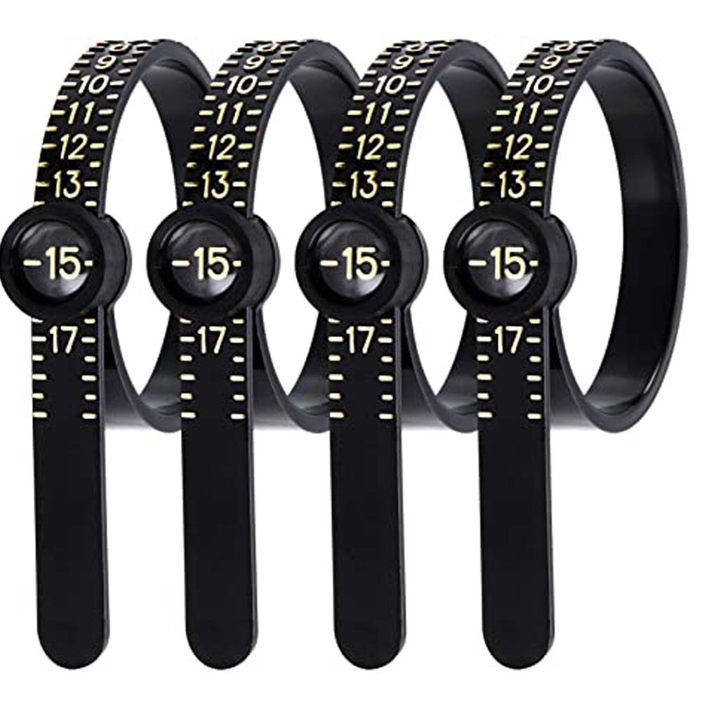US/UK/EU/HK Size Ring Ruler Ring Measuring Tape Ring Measuring Tool Annular Coil Finger Size Filter with Magnifying Glass