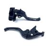 Motokano 2 Finger Brake Clutch Lever for ZX25R ZX4R ZX4RR Z900 6 Stage Adjuster Short Brake Lever (Black)