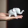 Yousheng Ceramic Elephant Desk Ornament Colorful Small Elephant Statue Good Luck Elephant Figurine Home Office Living Room