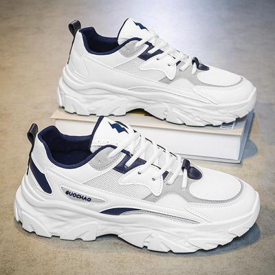 Chaussures pour hommes, chaussures en maille respirante, version coréenne, chaussures de sport à plateforme polyvalentes et tendance, décontractées