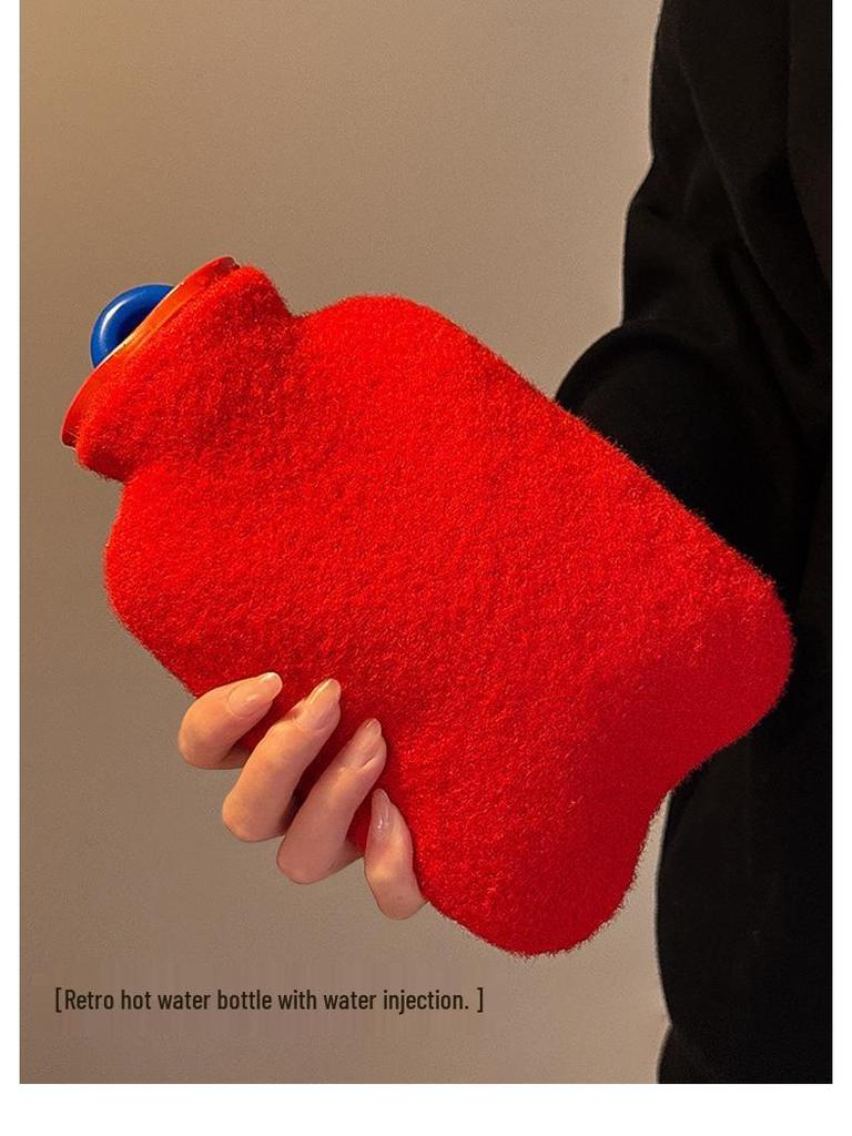 Plush Explosion-Proof Hot Water Bottle for Women - Winter Hand Warmer, Abdomen Warmer, Available In Large and Small Sizes
