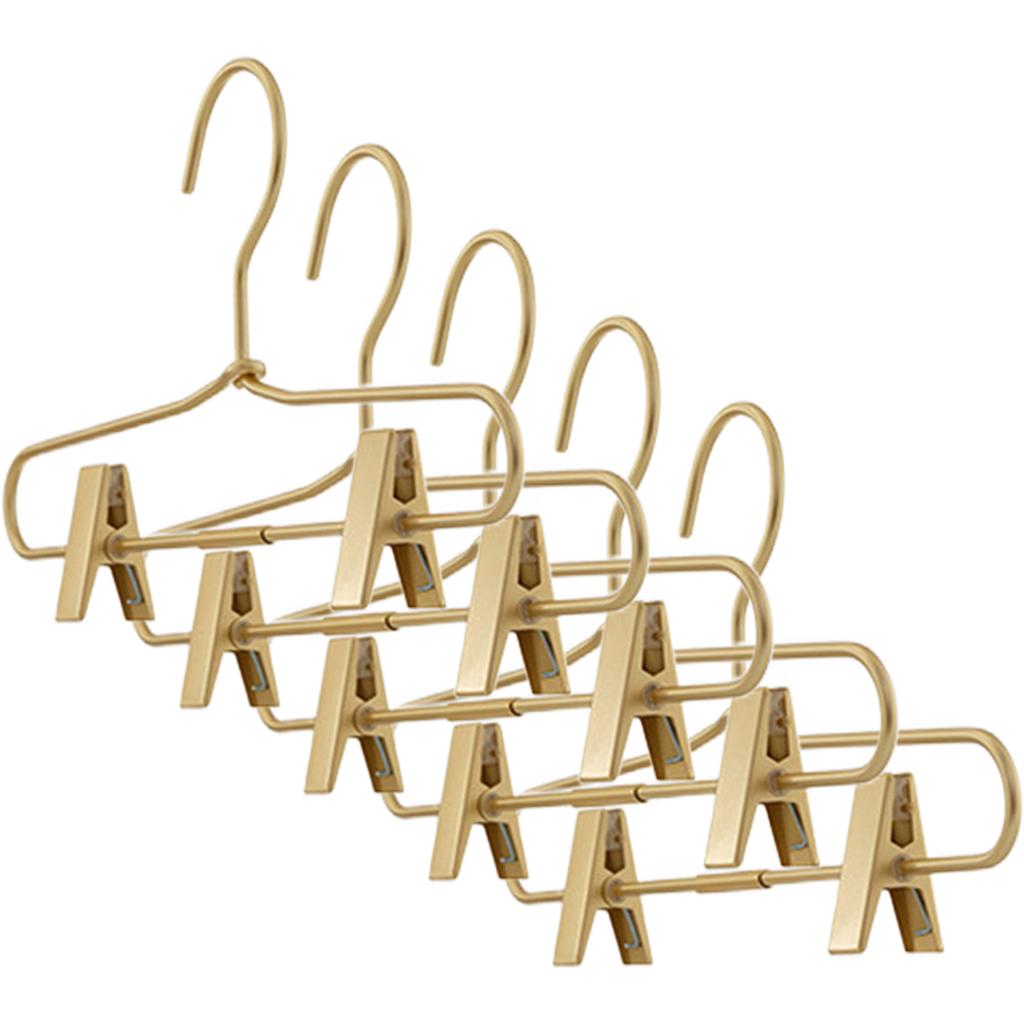 Metal Hangers With Clips Wardrobe Clothes Hanger  Light-Weight Metal Clothes Hangers for Home Hotels Dorms Malls