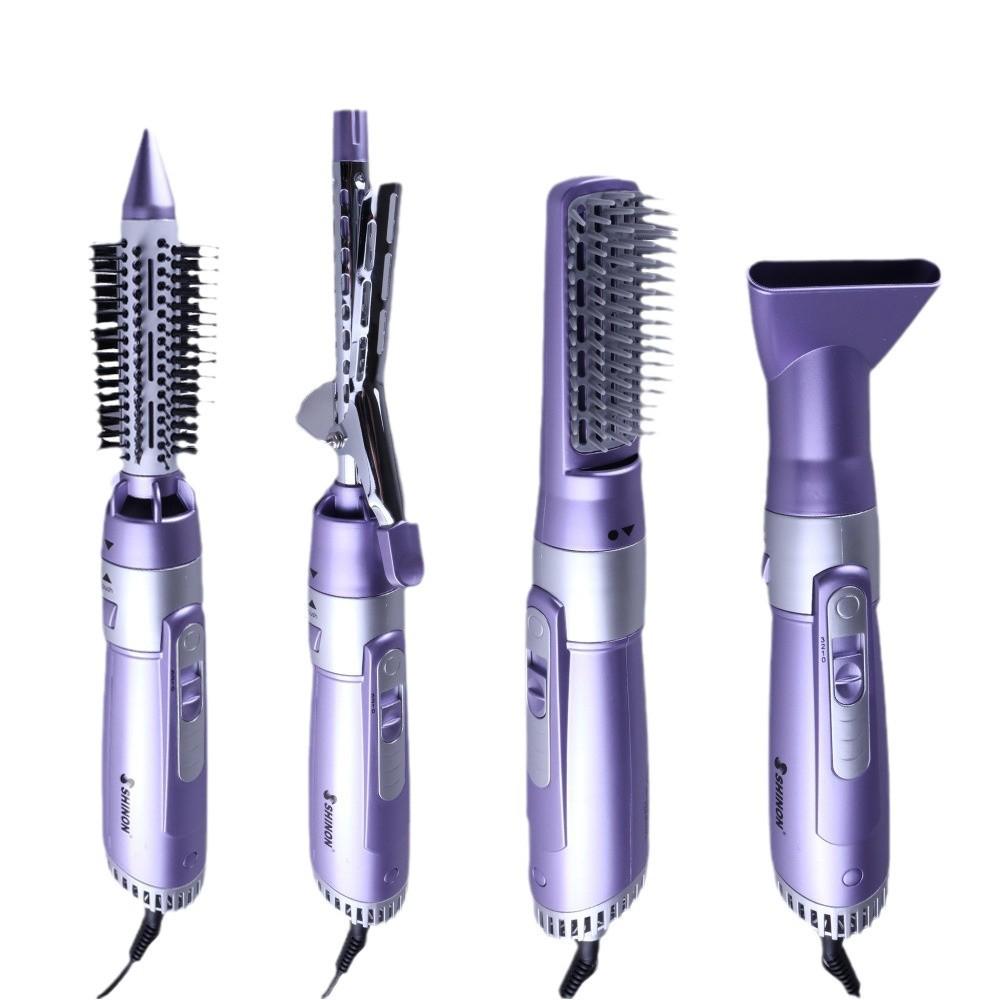 4-in-1 Multifunction Hot Air Brush: Curling Iron, Hair Dryer, Ceramic Straightener (Model 9822-6)