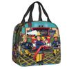 Fireman Sam Lunch Bag Women Cartoon Firefighter Portable Thermal Insulated Lunch Box for Kids School Children Storage Food Bags