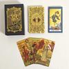 Gold Foil Tarot Card Full Set Color Printing Plastic Waterproof Tabletop Game Cards Tarots For Divination And Spiritual Guidance