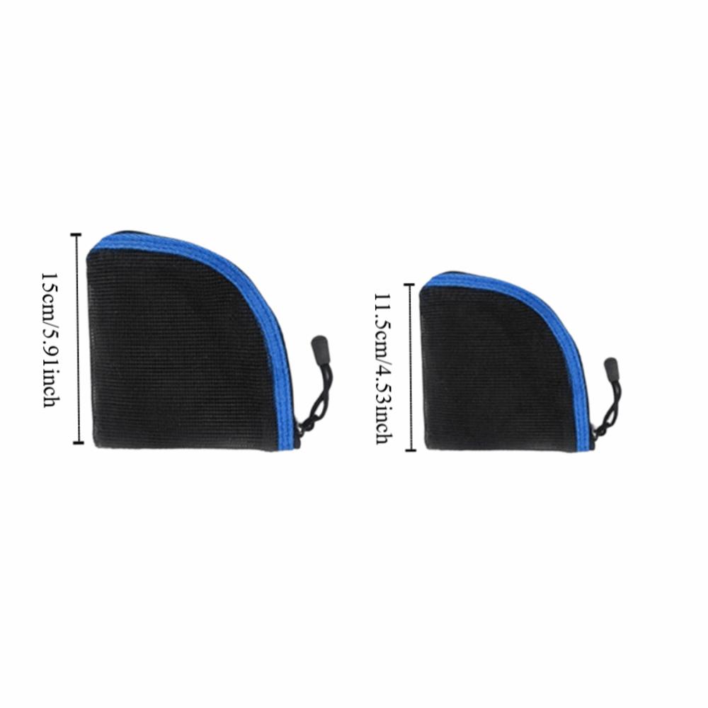 7 Slots Fishing Line Storage Wallet Nylon Material Zippered Closure Fishing Line Packet Wallet Lightweight Design Mesh Structure