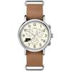 Timex Tribute Men's College Weekender Chrono 40mm Quartz Leather Strap, Purdue Boilermakers.
