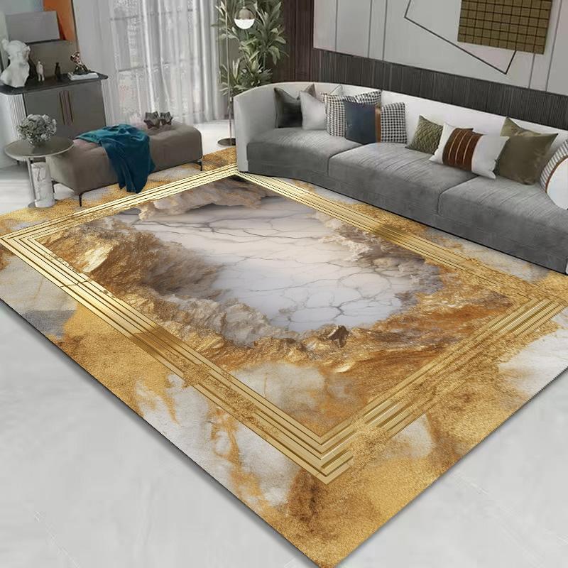 Nordic Luxury Large Carpet for Living Room Marble Texture Household Sofa Coffee Tables Mat Washable Room Decor Bedroom Area Rugs