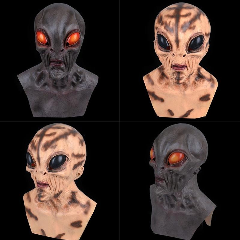 ET Cosplay Costume Halloween Party Saucer Man 3D Full Face Mask for Adults