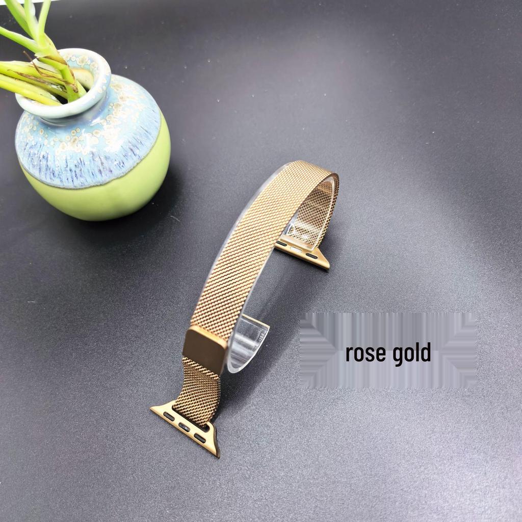 Damska opaska magnetyczna ze stali nierdzewnej w stylu mediolańskim do Apple Watch