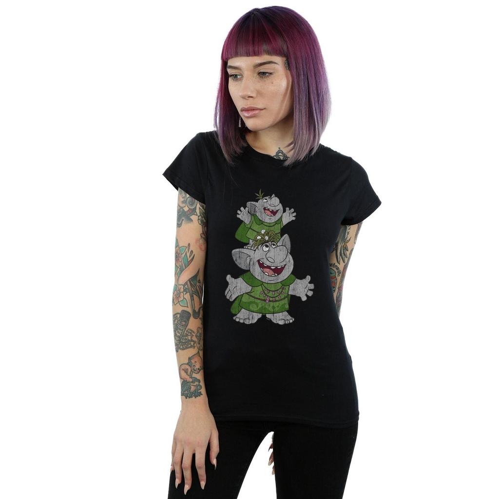 Disney Womens/Ladies Frozen Handstacking Trolls Cotton T-Shirt