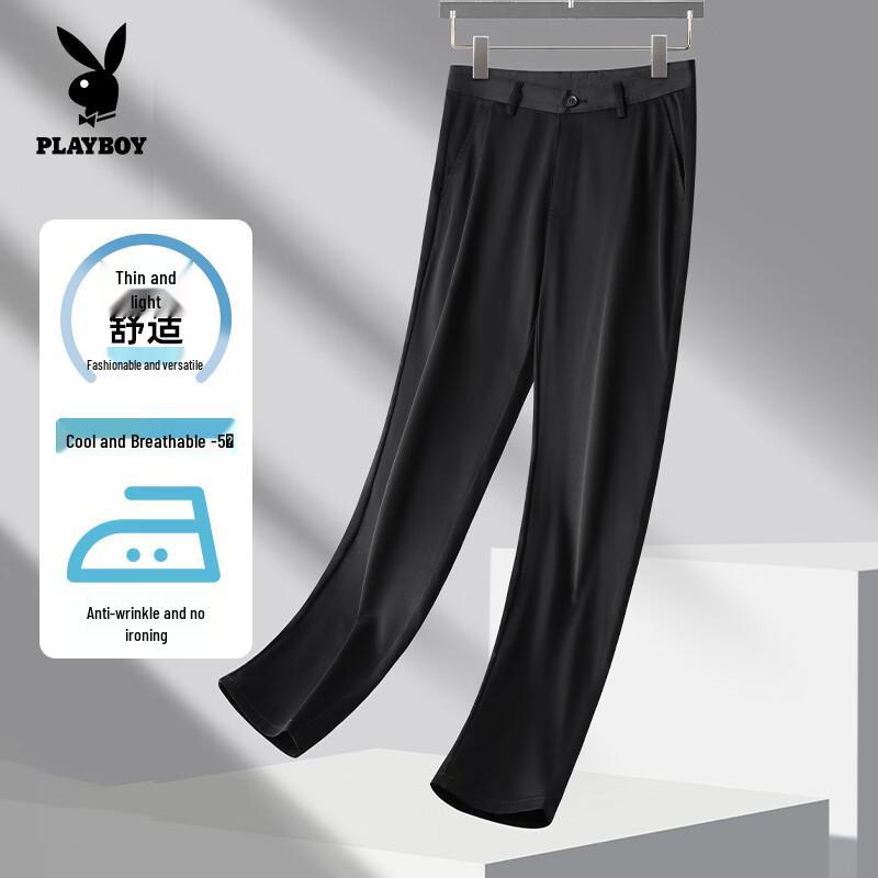 Playboy Men s Loose Straight Leg Casual Pants 31