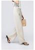 Narrow linen wide leg pants for women, loose and slimming, casual floor length pants for women, straight leg pants