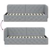 Corner Bed Frame Light Grey 80 X 200 Cm Fabric