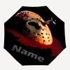 Custom Name Friday the 13th Theme Automatic Umbrella, Lightweight & Portable, 8 Rib, Perfect for Outdoor Travel, Birthdays, Christmas, Gifts.
