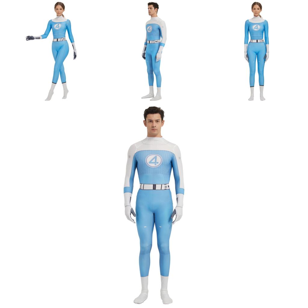 The Fantastic Four Cosplay Jumpsuit With Spandex For Game Anime Role Play