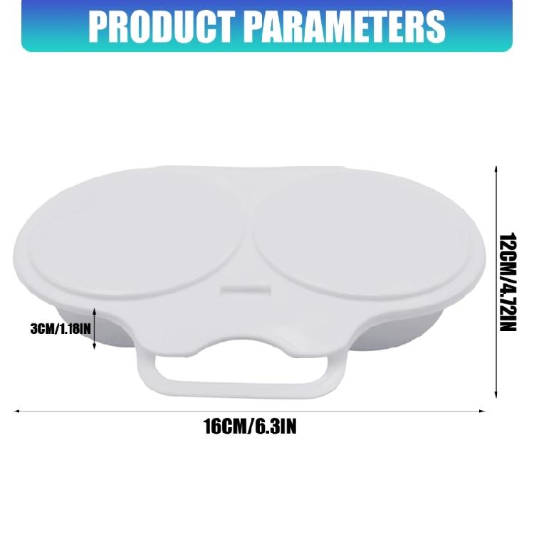 Apartment Kitchen Egg Steamer Container for Microwave Use, Two-Section Plastic Egg Poacher for Fast Breakfast Cooking
