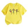 Kids Boys Girls 100% Cotton Crew Neck Short Sleeve T-Shirt, Cute Stick Figure Gym Workout Yoga Cartoon Print Casual Soft Breathable Summer Tee for Spo