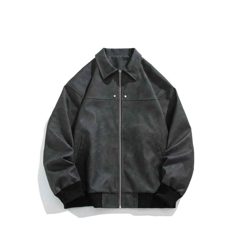 Blaexit Retro Suede Bomber Cotton Jacket American Style Pilot Jacket Men's Thickened Winter Coat