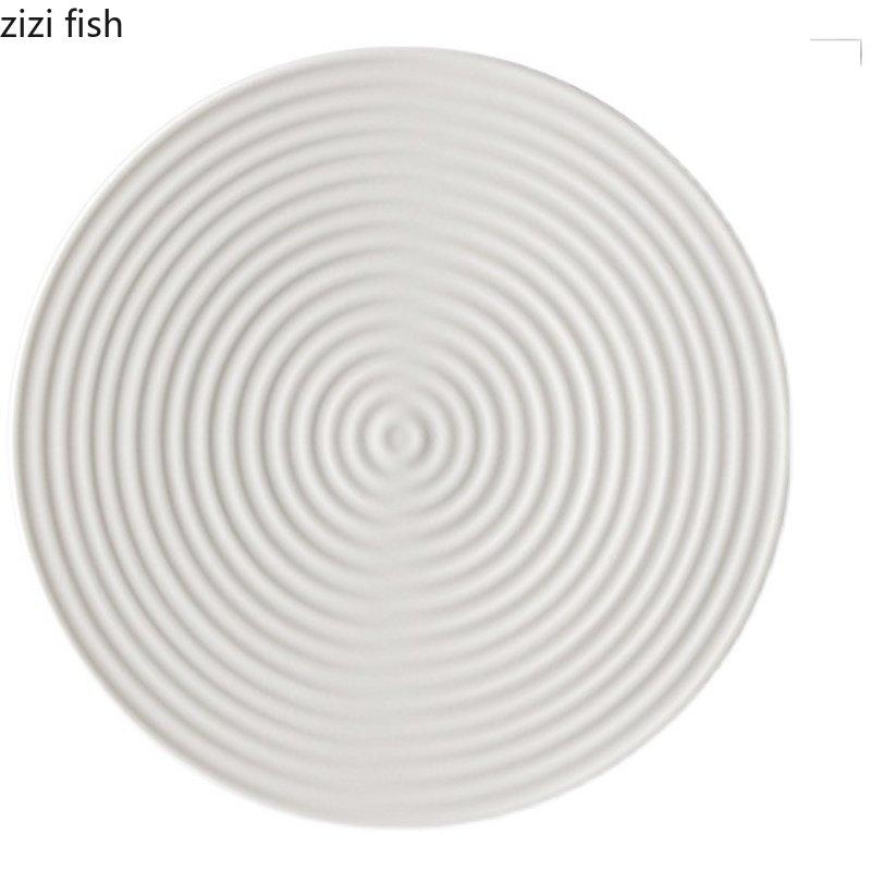 White Ceramic Plate Round Cup and Saucer Dessert Plate Snack Tray Sushi Plates Refreshment Tray Cake Plates Dim Sum Dish