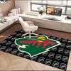 Minnesota Wild Teppich für Innen und Außen, Teppiche für Spielzimmer, Zuhause, Büros, Wohnzimmer, Heimdekoration, Weihnachts-Fan-Geschenk