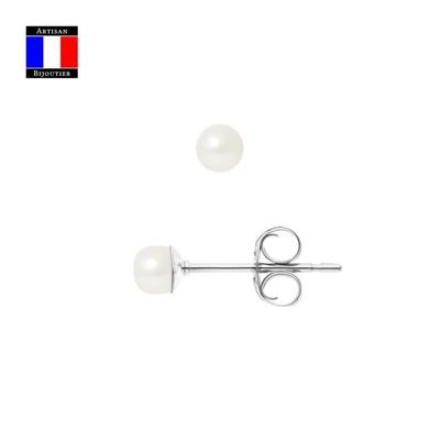 Compagnie Générale Des Perles - Genuine Freshwater Cultured Pearl Earrings - Natural White - Women's Jewelry