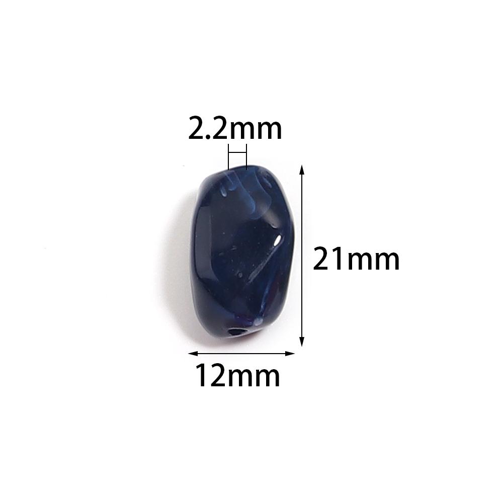 20pcs 21x12mm Irregular Acrylic Beads Double Color Cloud Loose Spacer Beads For Jewelry Making DIY Necklace Bracelet Accessories