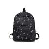 Nylon Material Bow Print Backpack Quilted Design Multi-Pocket Large Capacity School Bag Adjustable Straps Reinforce Structure