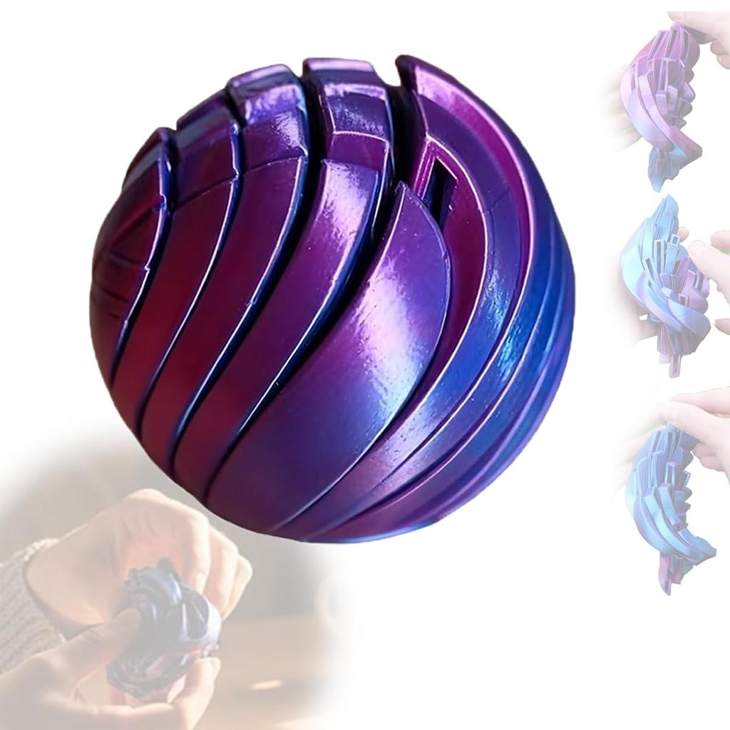 3D Printed Fidget Slime Ball Toy Deformable Twistsphere Stress Relief Fidget Toy With Liquid Flow Effect For Anxiety Relaxation
