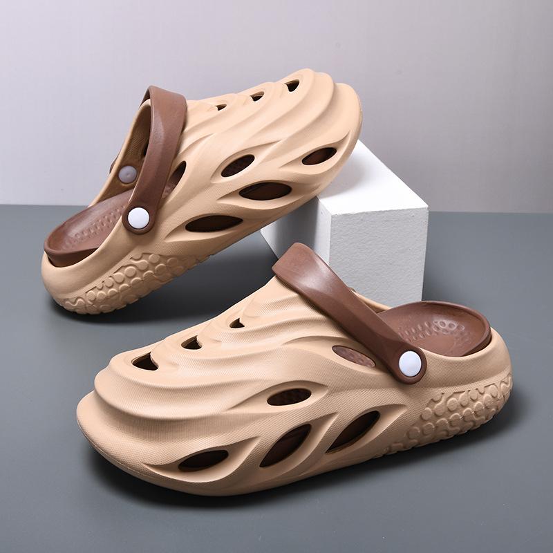 Outdoor-Strandschuhe, Sommer-Clogs, EVA, Garten-Hausschuhe, Lochschuhe, Strand-Plateau-Sandalen, Paar, Indoor-Haus, weiche Badezimmer-Slides